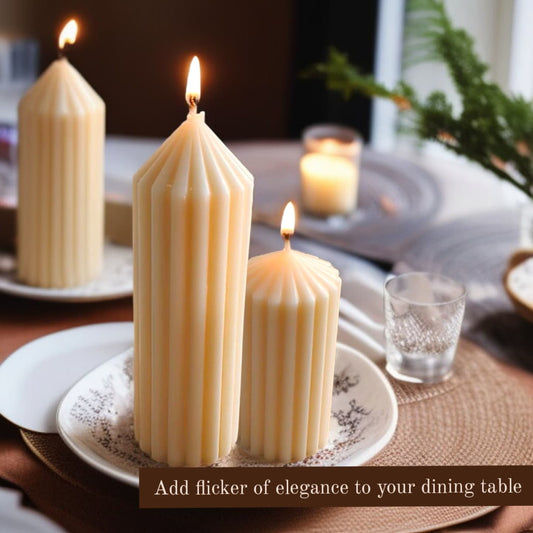 Fluted Pillar Candles